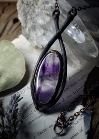 Image 5 of Black Cat Rib Bone & Fluorite Amulet