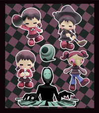 Image 3 of Yume Nikki Sticker Sheet 5x6 (ft. Coelacamth)