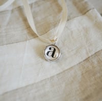 Image 1 of glass domed alphabet soldered charms {limited pre-order}