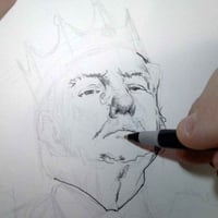 Image 3 of "The Crowned" Donald Trump | 8x10 | Original Ink Drawing