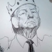Image 5 of "The Crowned" Donald Trump | 8x10 | Original Ink Drawing