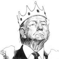 Image 1 of "The Crowned" Donald Trump | 8x10 | Original Ink Drawing