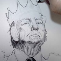 Image 4 of "The Crowned" Donald Trump | 8x10 | Original Ink Drawing