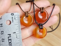 Image 2 of Carnelian choker necklace Adjustable cord Handmade knotted hippie necklace Bohemian jewelry