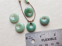 Image 2 of Aventurine choker necklace Adjustable cord Handmade hippie beaded necklace Bohemian jewelry