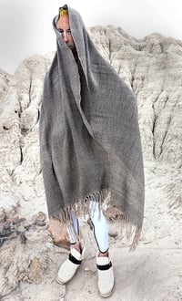 Image 2 of Giant Natural Alpaca Shawl