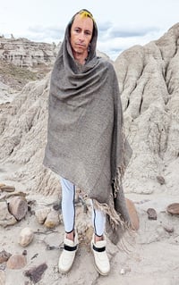 Image 5 of Giant Natural Alpaca Shawl