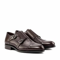Image 1 of Dark Brown Calf Double Monkstrap