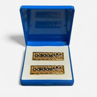 Image 1 of Adidas Shoe Jewellery Nameplate Lace Charms - Goldtone (2000s)