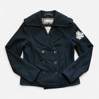 Image 1 of PUMA Rudolf Dassler Schuhfabrik Cropped Wool Blend Peacoat - Size XS