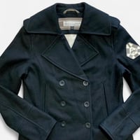 Image 2 of PUMA Rudolf Dassler Schuhfabrik Cropped Wool Blend Peacoat - Size XS