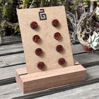 Image 2 of chimalli / mini studs / padauk