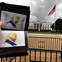 Image 3 of Donald Trump | 4x6 | Original Marker & Ink Drawing (47 Series II)