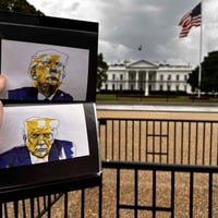 Image 3 of Donald Trump | 4x6 | Original Marker & Ink Drawing (47 Series V)