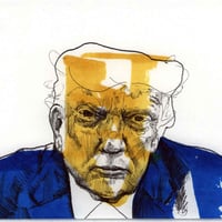 Image 1 of Donald Trump | 4x6 | Original Marker & Ink Drawing (47 Series VI)
