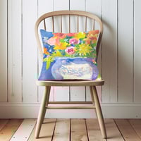 Image 3 of Sunshine in Blue Cushion
