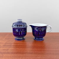 Image 1 of Arabia Finland Valencia Sugar Bowl and Creamer