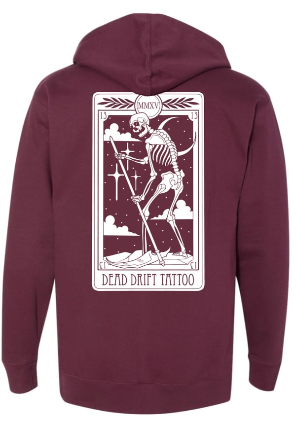 Image of PRESALE-Burgandy Tarot Card Hoodie