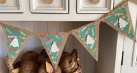 Image 2 of #25 Rustic Christmas Bunting Multi colours - 10 Flags