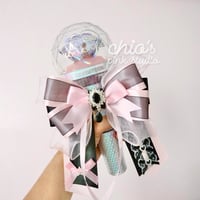 Image 3 of Pink & Black Lightstick Bow