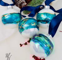 Image 2 of Sunshine Coast Workshop - Alcohol Ink Christmas Baubles (Set of 6)