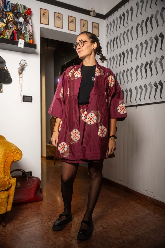 Image of Completo Kimono bordeaux