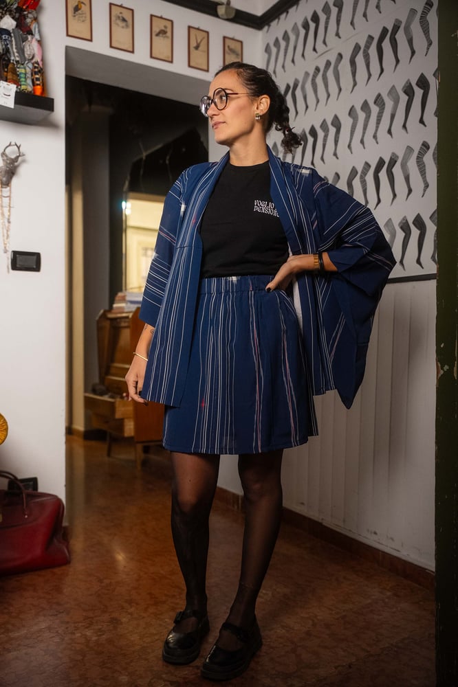 Image of Completo Kimono Blue stripes