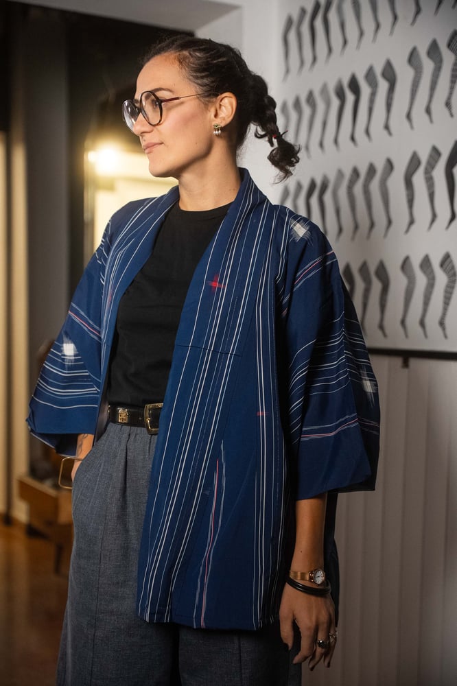 Image of Completo Kimono Blue stripes