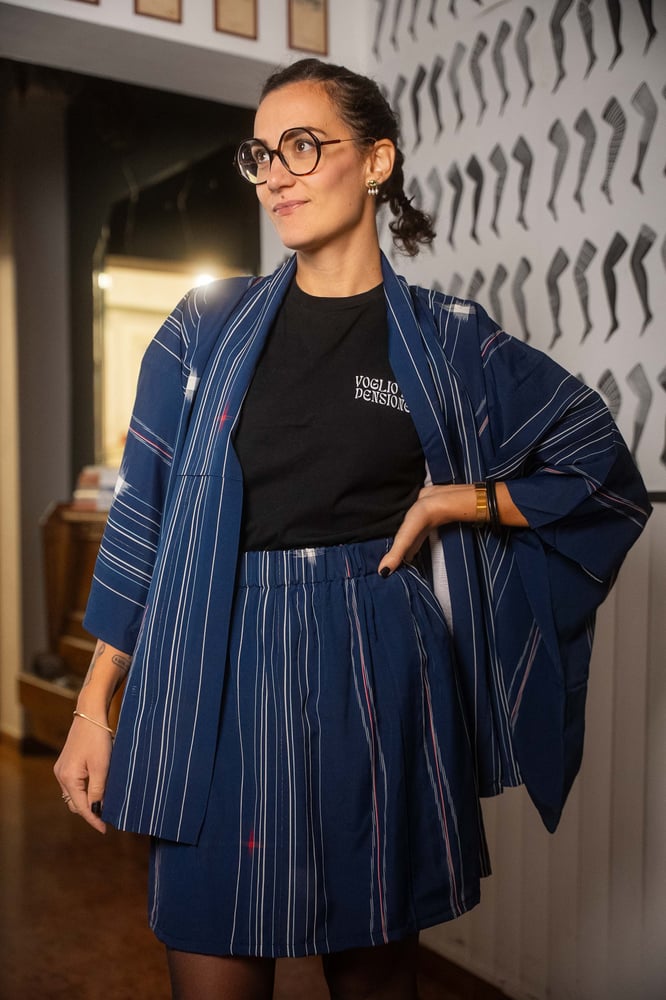 Image of Completo Kimono Blue stripes