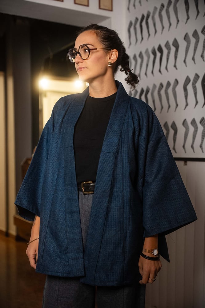 Image of Completo Kimono Blu notte