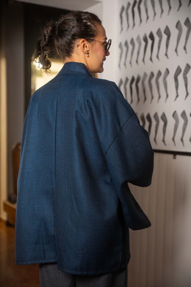 Image of Completo Kimono Blu notte