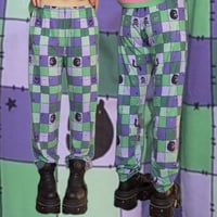 Spoooooky Comfy Checkerboard Pants (made 2 order)