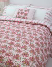 Image 1 of Paula Paisley/Brighton Ticking Duvet Cover