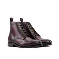 Image 1 of Burgundy Calf Brogue Boot