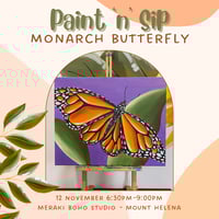 Monarch Butterfly Paint 'n' Sip #2