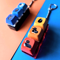 Image 1 of Life Cycle Bird and Bug Key Clicker Keychain