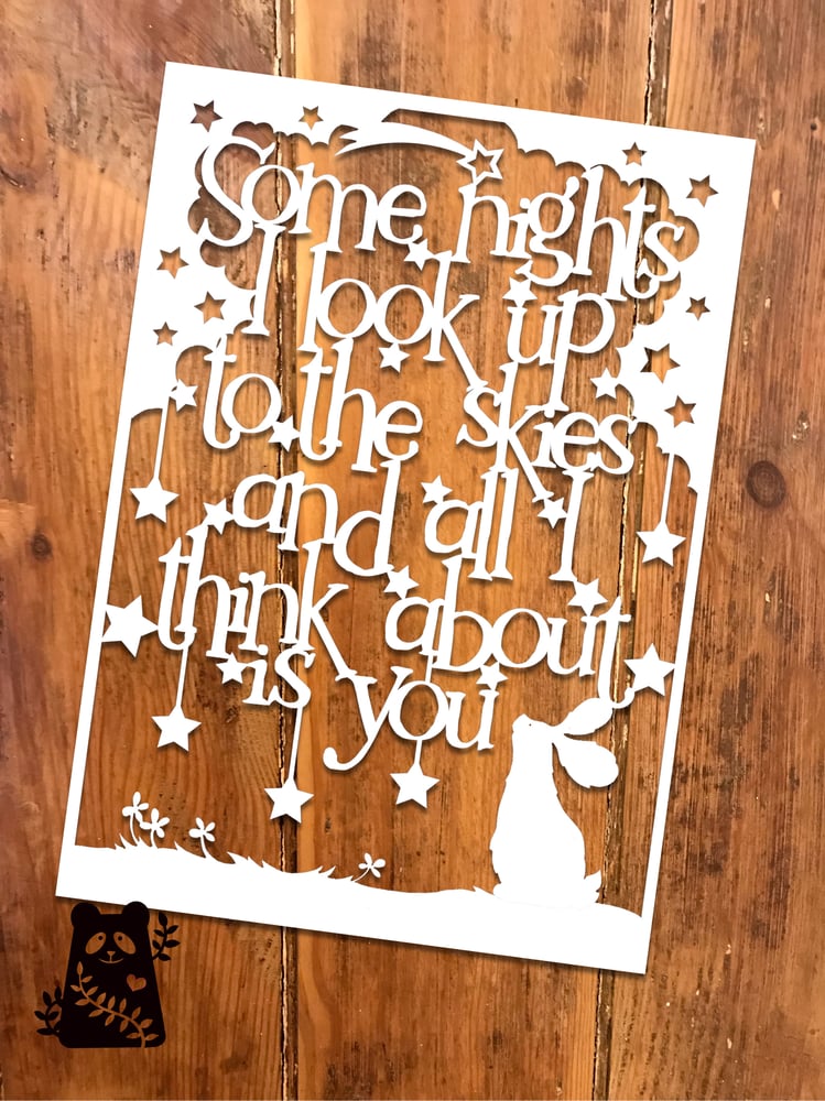 Image of Some Nights Papercut Template