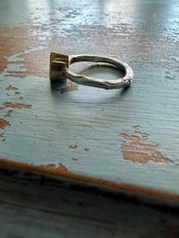 Image 9 of pink spinel ring with sterling silver twig band . size 5.25