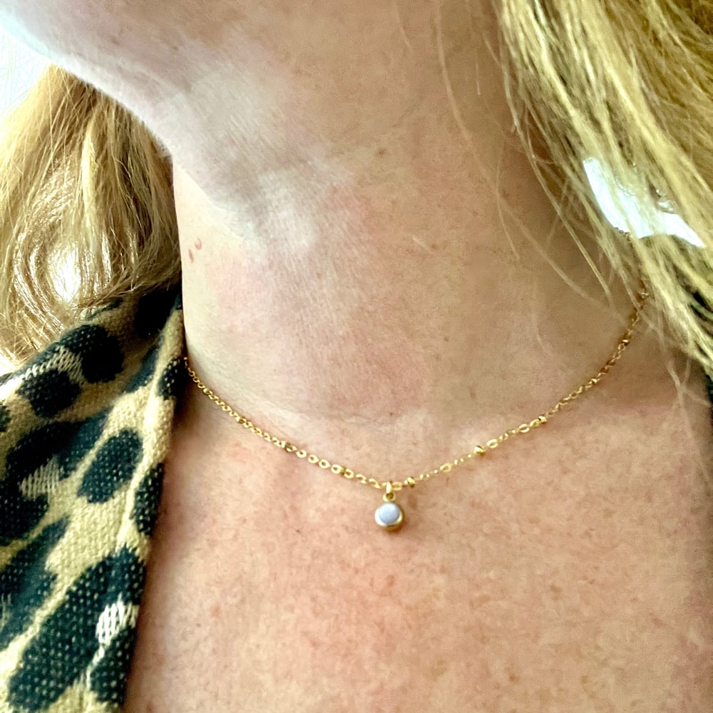 Image of Collier chaîne Solitaire de Naissance