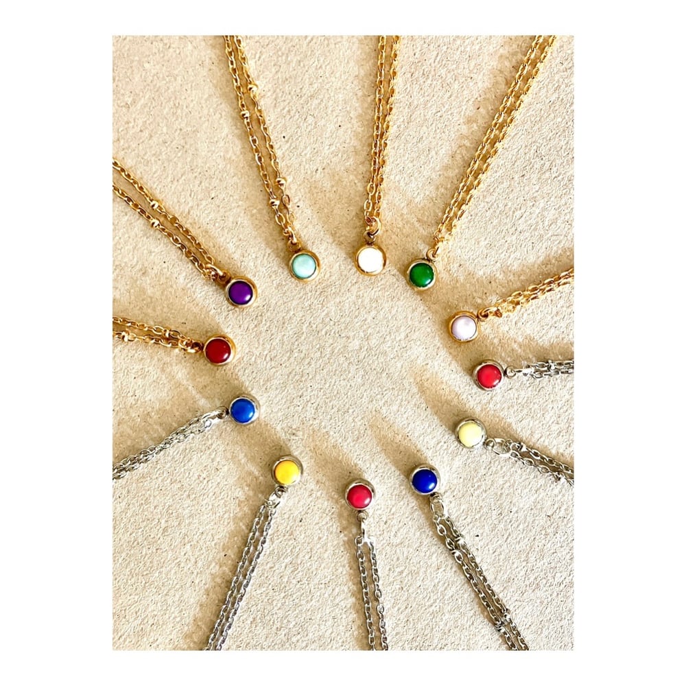 Image of Collier chaîne Solitaire de Naissance