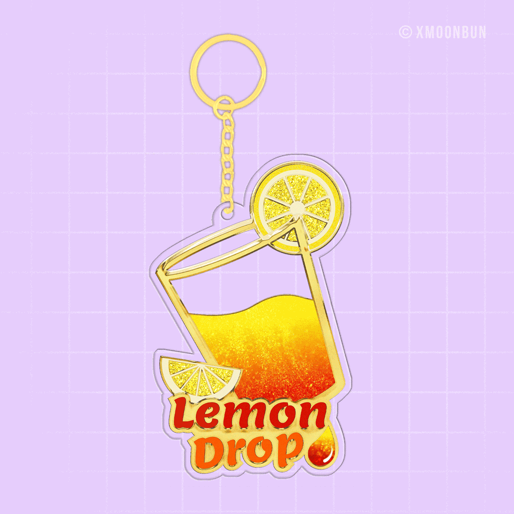 Image 1 of LEMON DROP - quicksand shaker| KEYCHAIN