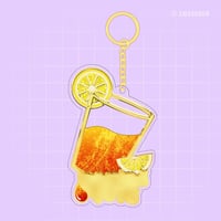 Image 2 of LEMON DROP - quicksand shaker| KEYCHAIN