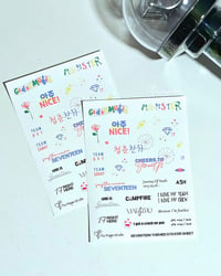 SEVENTEEN RIGHT HERE - glitter sticker sheet (2 pcs)