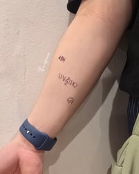 Image 3 of SEVENTEEN RIGHT HERE - temporary tattoo sheet