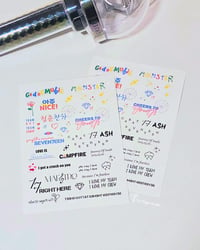 Image 1 of SEVENTEEN RIGHT HERE - temporary tattoo sheet