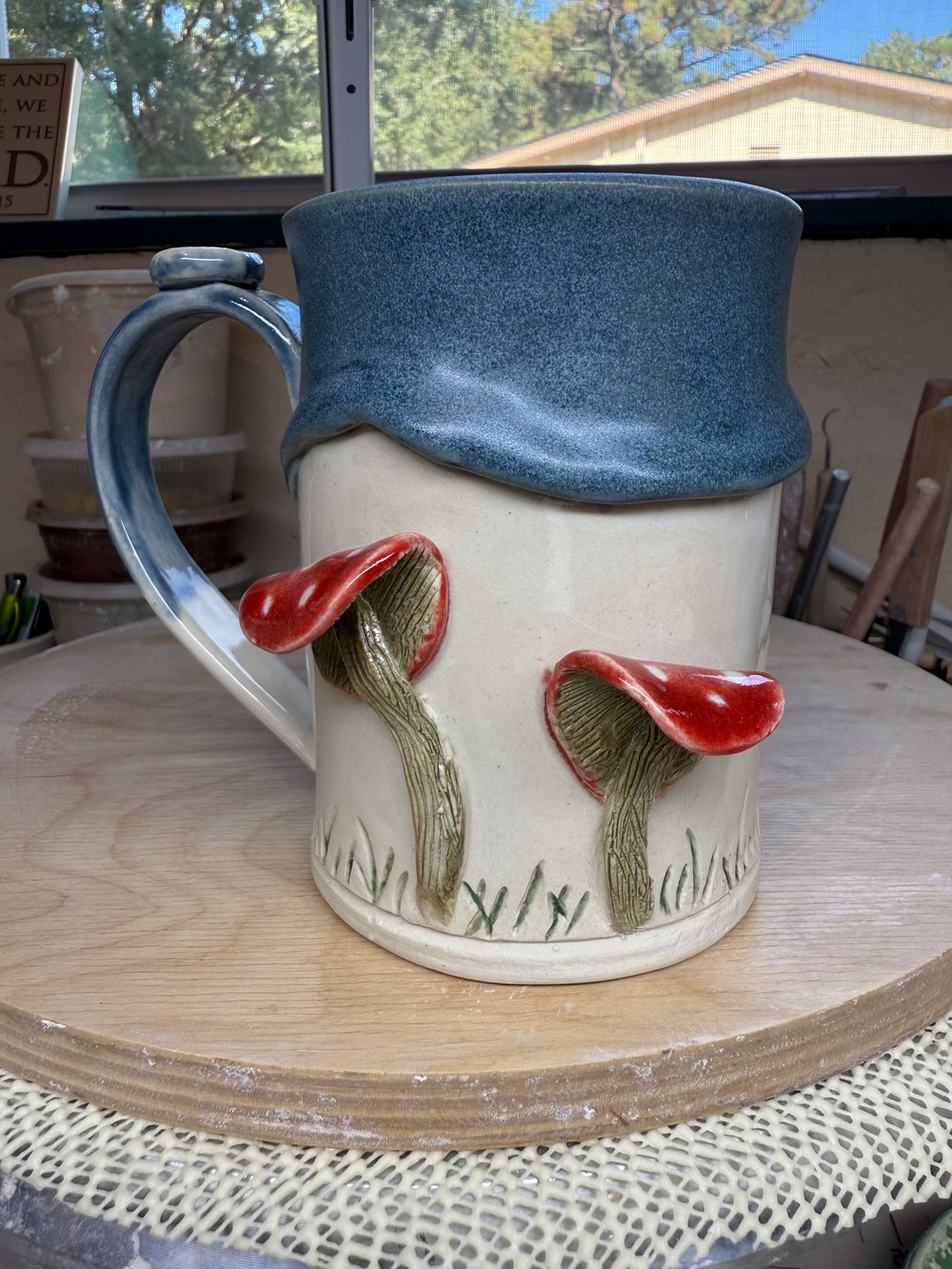 Image of Mushroom Mug on a Grassy Knoll and a Drip!