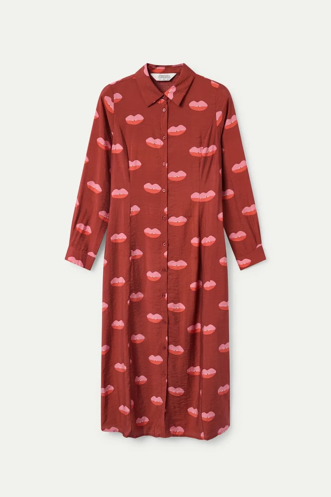 Image of Vestido estampado labios de Compañía Fantástica