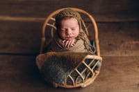 Image 2 of Ivy bed in white and natural brown color
