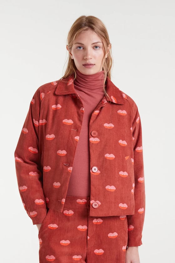 Image of Chaqueta estampado  Labios de Compañía Fantástica.