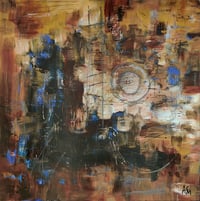 Image 1 of Untitled #1 - Original painting on mounted wooden panel. By Alan C. Martin
